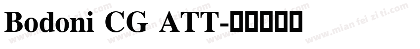 Bodoni CG ATT字体转换